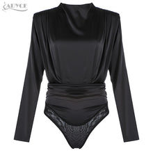 Load image into Gallery viewer, ADYCE 2020 New Summer Women Casual Long Sleeve Black Pink Bodysuit Sexy O Neck Skinny Jumpsuit Romper Fashion One Piece Bodysuit