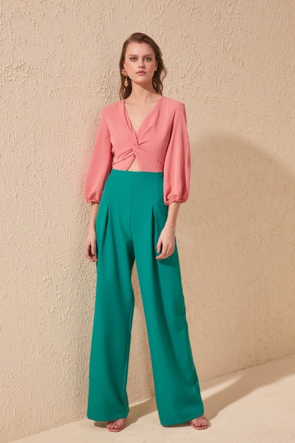Trendyol With Color Block Jumpsuit TWOSS20TU0056