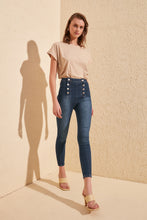 Load image into Gallery viewer, Trendyol Button Detail High Waist Jegging Jeans TWOSS20JE0354
