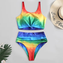 Load image into Gallery viewer, Rainbow Print Bikini Swimwear Summer Swimsuit Push-Up Brazilian Bikinis Push Up Bathing Suit Female Swimwear Beach Wear Biquinis
