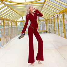 Load image into Gallery viewer, long sleeve jumpsuit playsuit bodysuit 2020 new spring and autumn fashion office lady brand female women ladies girls clothing
